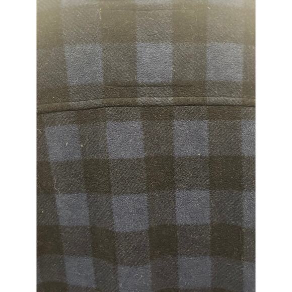 Juneau flannel Jacket shacket coat button up blue and black checks men's sz XXL - Picture 7 of 8